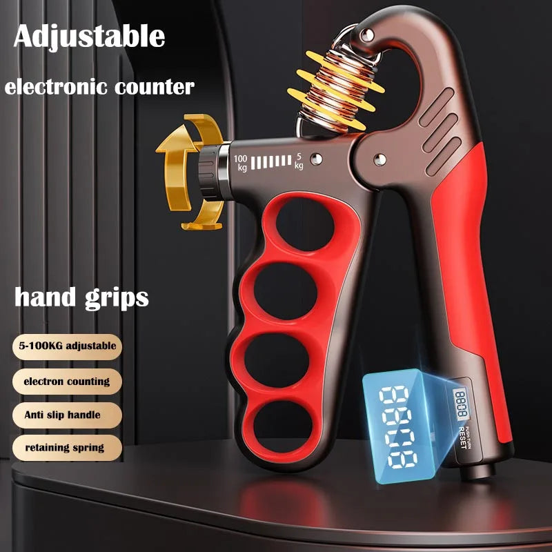 Adjustable Hand Gripper and Wrist Expander for Strength Training and Muscle Recovery (5-100Kg)